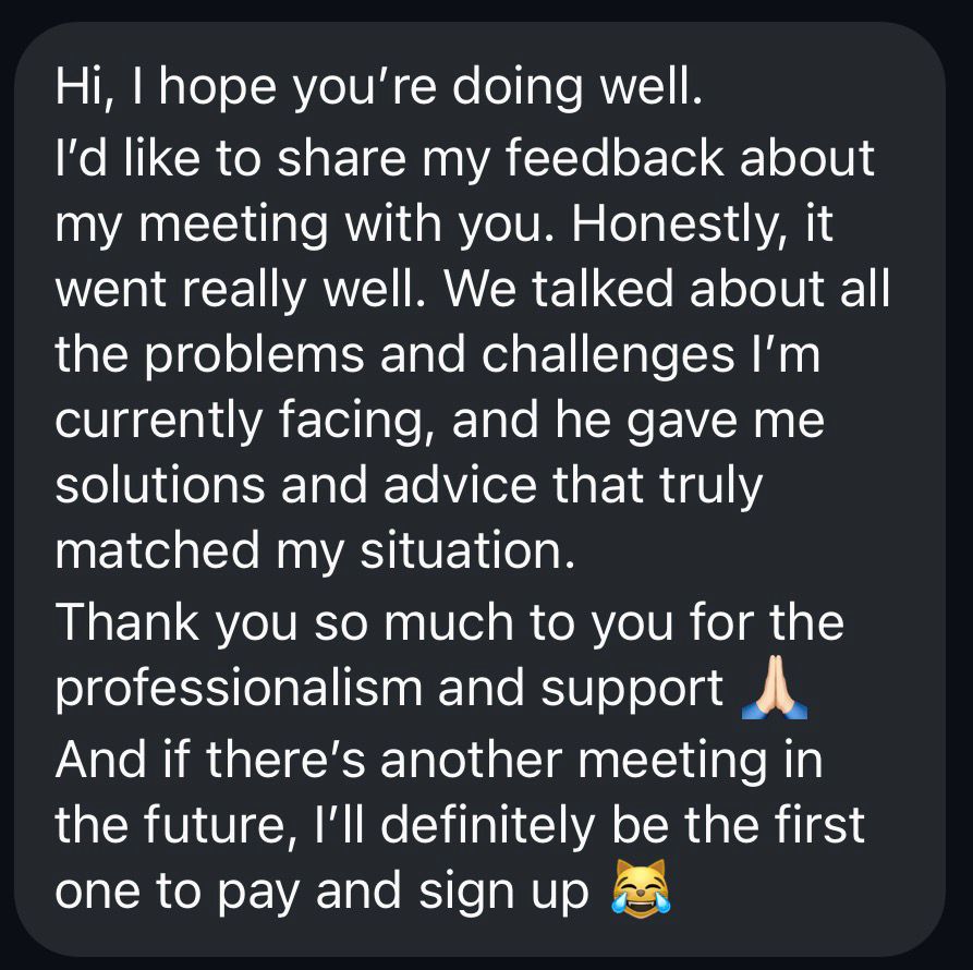 Feedback screenshot